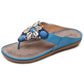 Bohemian Beach Retro Beaded Shell Slippers
