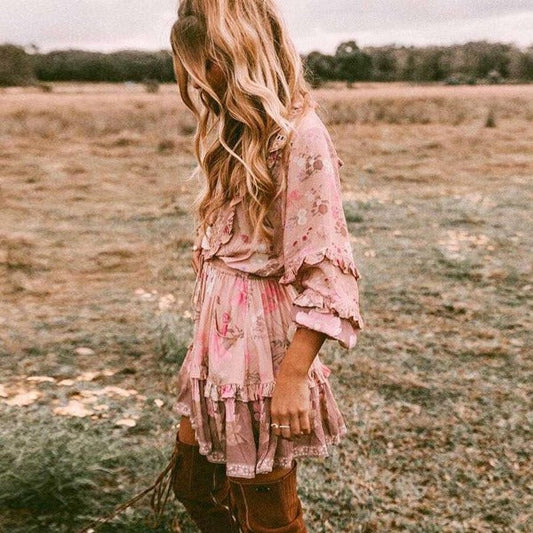 boho mini dress uk Bhoomi Mini Dress ~ Meadow