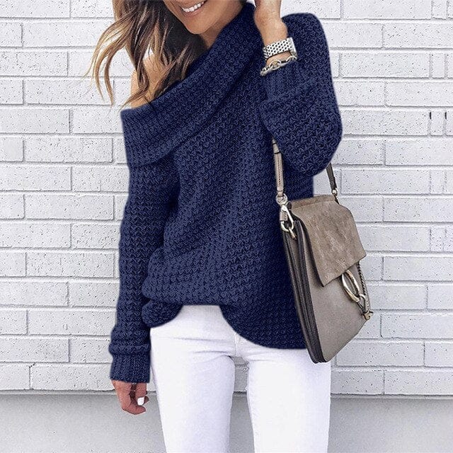 Bohemian Off Shoulder Pullover Sweater
