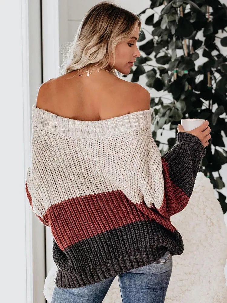 Large Striped Bohemian Sweater