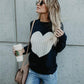 Heart Patchwork Knit Sweater