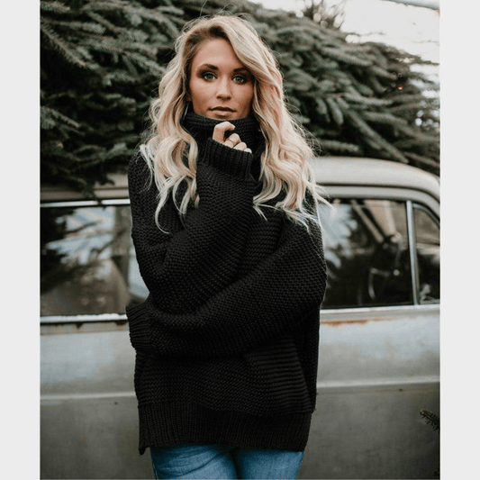 Knit Turtleneck Pullover Sweater