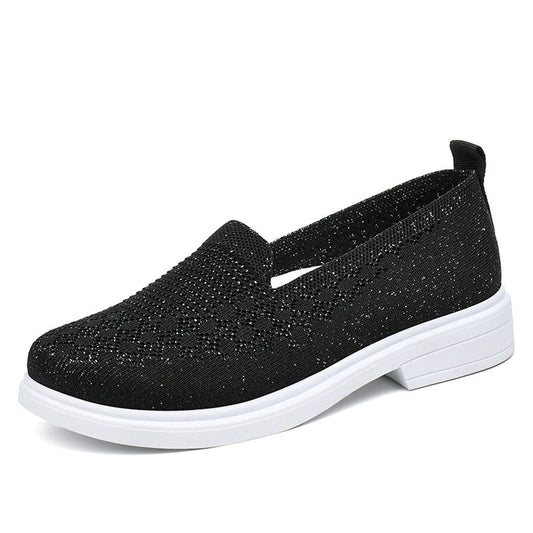 Women's Breathable Knit Casual Flat Shoes