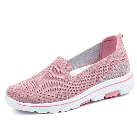 Breathable Slip-on Flyknit Sneakers For Mom