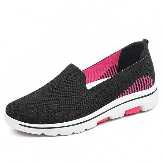 Breathable Slip-on Flyknit Sneakers For Mom