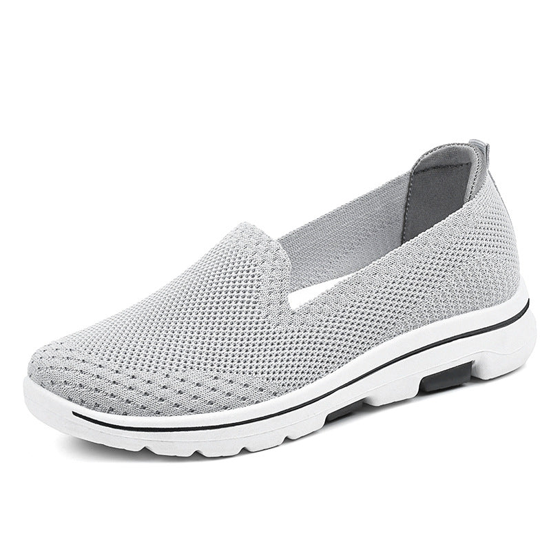 Breathable Slip-on Flyknit Sneakers For Mom