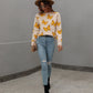 Butterfly Crew Neck Knitted Jumper Sweater