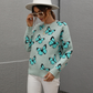 Butterfly Crew Neck Knitted Jumper Sweater
