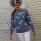Butterfly Crew Neck Knitted Jumper Sweater