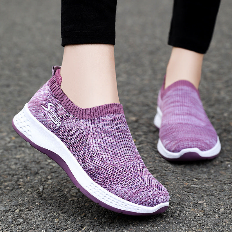 Fly Knit Casual Mesh Sports Mother Shoes