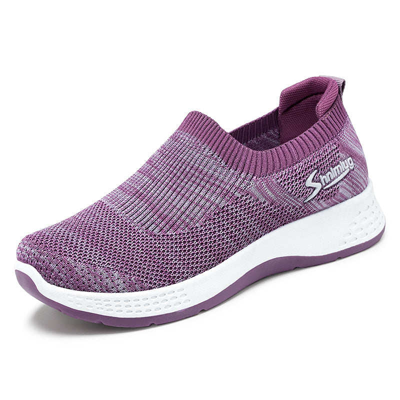 Fly Knit Casual Mesh Sports Mother Shoes