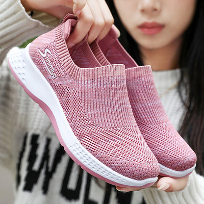 Fly Knit Casual Mesh Sports Mother Shoes