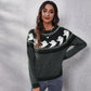 Ghost Pattern Halloween Jumper Knitted Sweater for Women