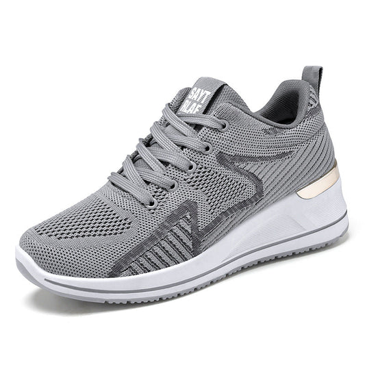 Heightening Breathable Platform Fly Knit Sneakers