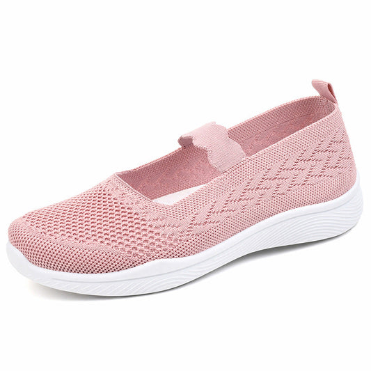 Lightweight Solid Flat Flying Knit Shoes