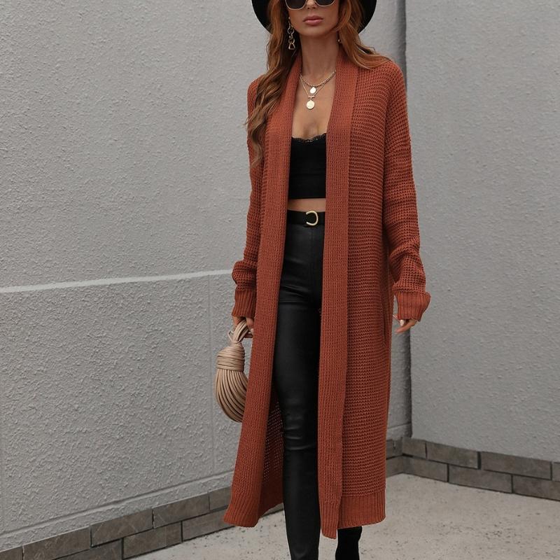 Long Loose And Elegant Knitted Cardigan
