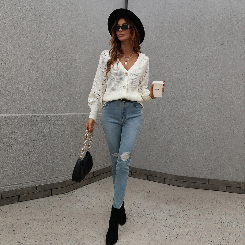 Long Sleeve Button Down Knit Cardigan