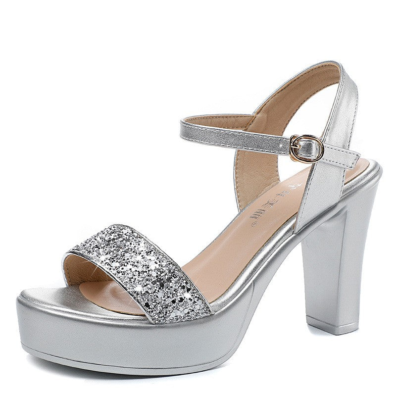 Luxury Sequin Platform  Dress Sandals