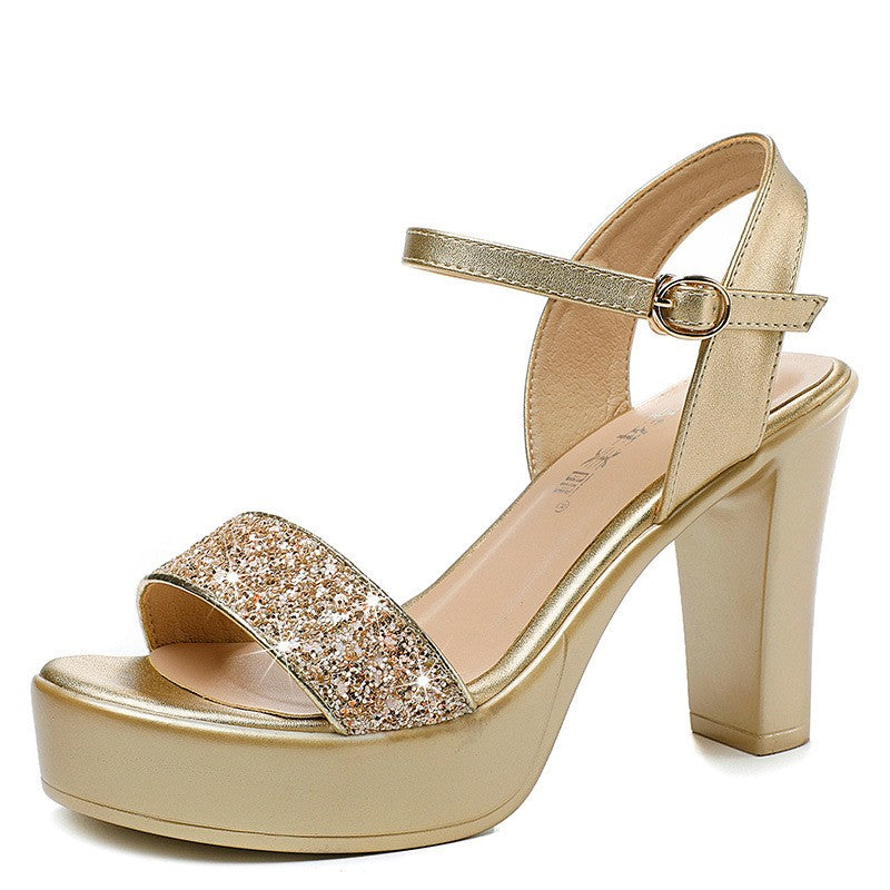 Luxury Sequin Platform  Dress Sandals