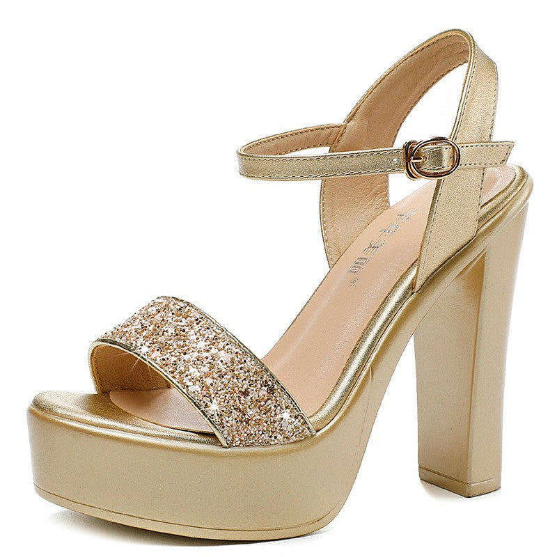 Luxury Sequin Platform  Dress Sandals