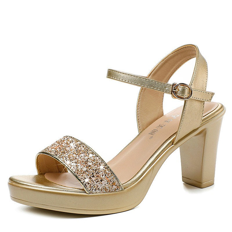 Luxury Sequin Platform  Dress Sandals