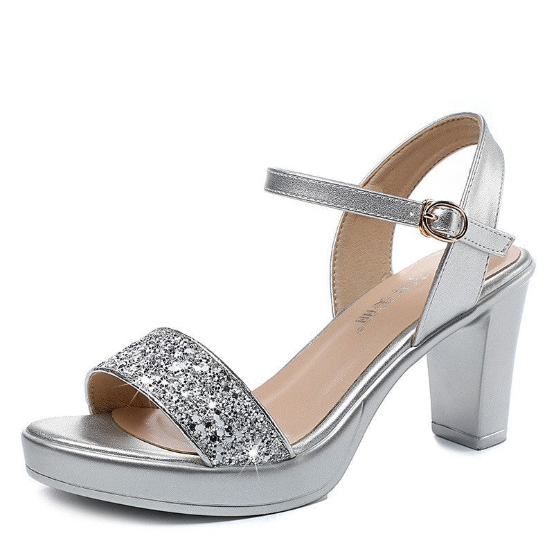 Luxury Sequin Platform  Dress Sandals