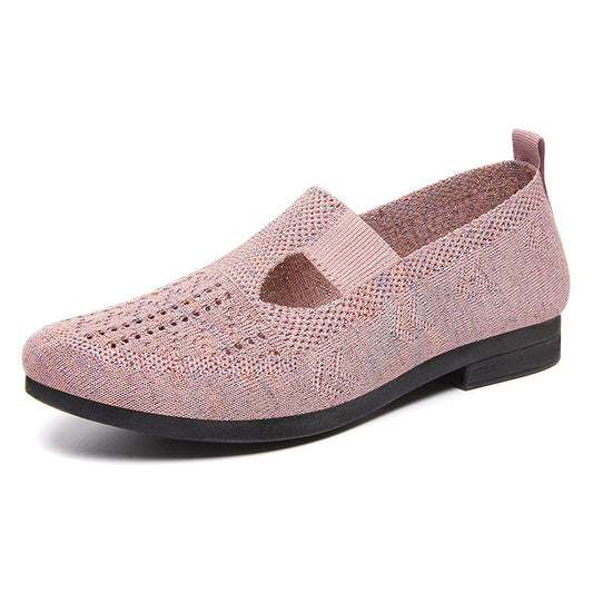 Slip-on Flat Casual Fly Knit Walking Shoes