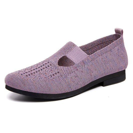 Slip-on Flat Casual Fly Knit Walking Shoes