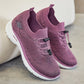 Ladies Recycled Lace Up Knit Running Shoes