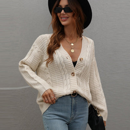 Women's Cable Knit Cardigan Outerwear