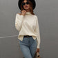 Solid Color Turtleneck Sweater