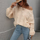 Solid Loose Oversized Crewneck Sweater