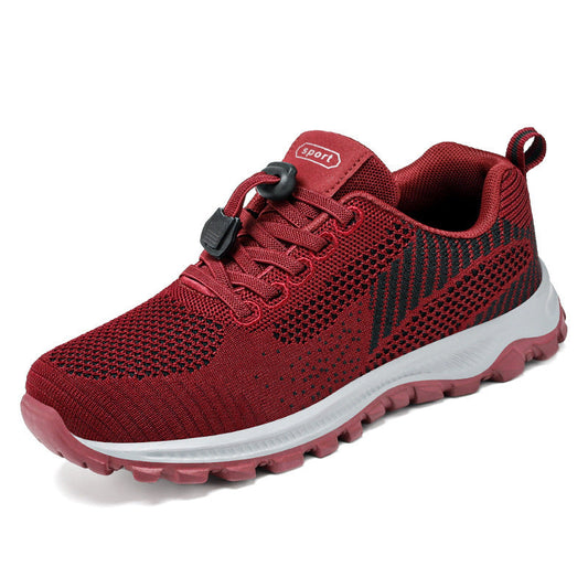 Travel Comfort Fly Knit Running Shoes For Mom