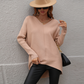 Women's Oversized V-neck Backless Sweater Jumper
