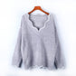 V-neck Casual Knitted Base Sweater