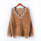 V-neck Casual Knitted Base Sweater