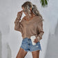 Women's V Neck Relaxed Fit Pullover Jumpers