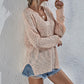 Women's V Neck Relaxed Fit Pullover Jumpers
