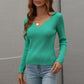 Women's V-neck Tight Jumper Sweater