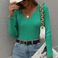Women's V-neck Tight Jumper Sweater
