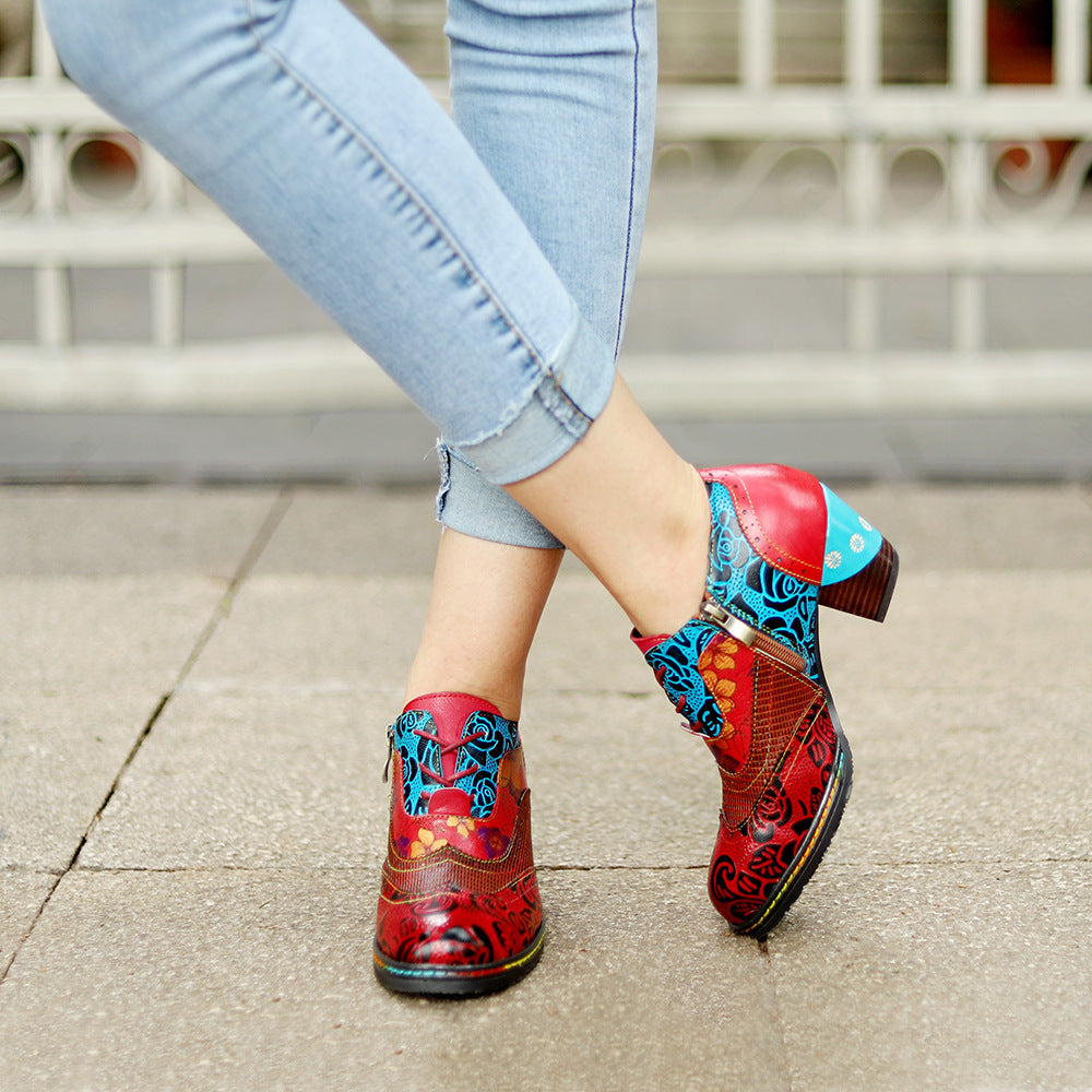 Colorful Chunky Lace-Up Oxford