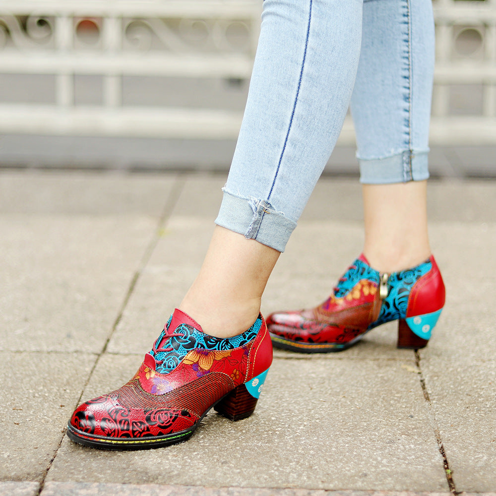 Colorful Chunky Lace-Up Oxford